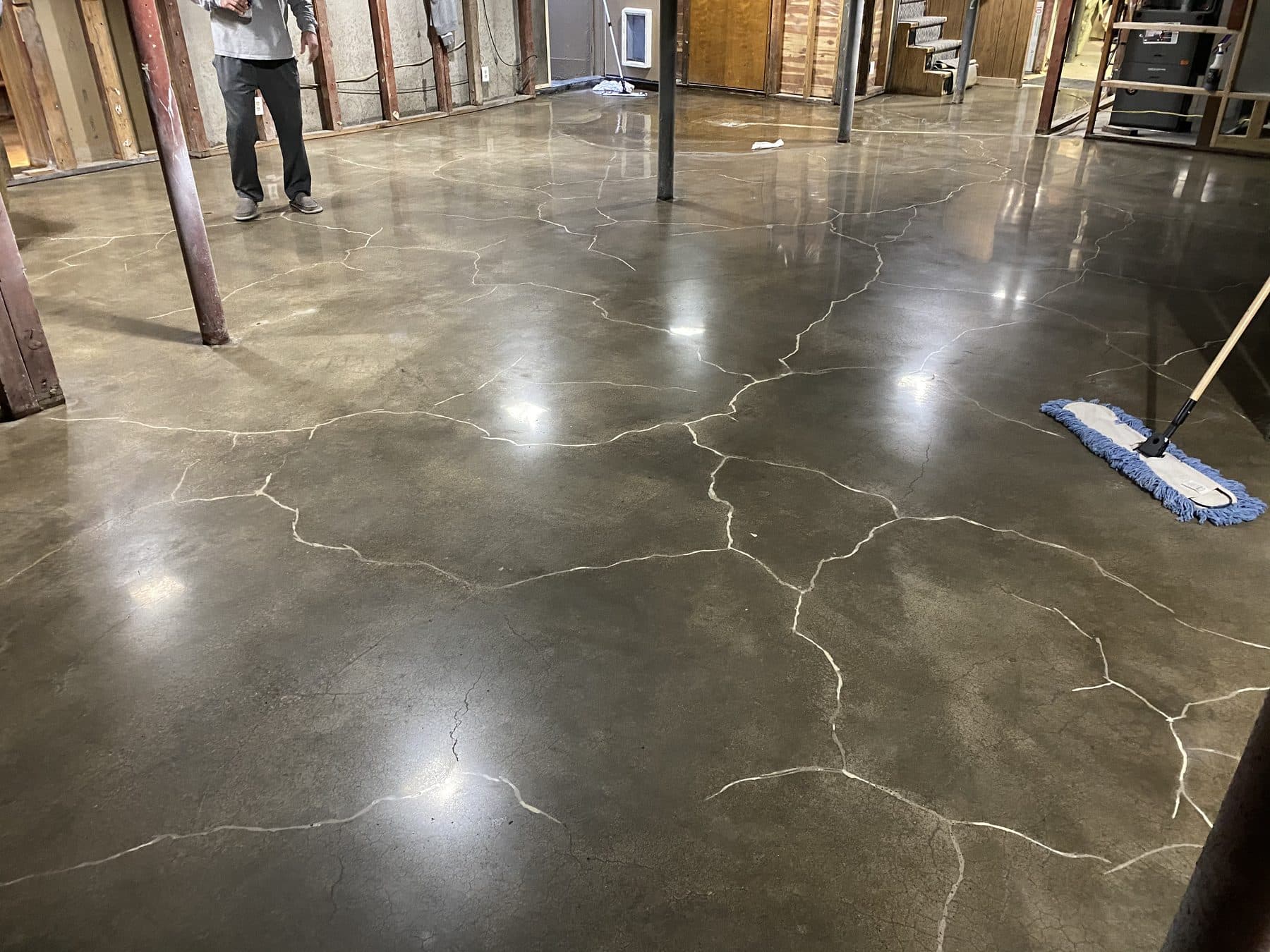Basement Crack Fill & Polish